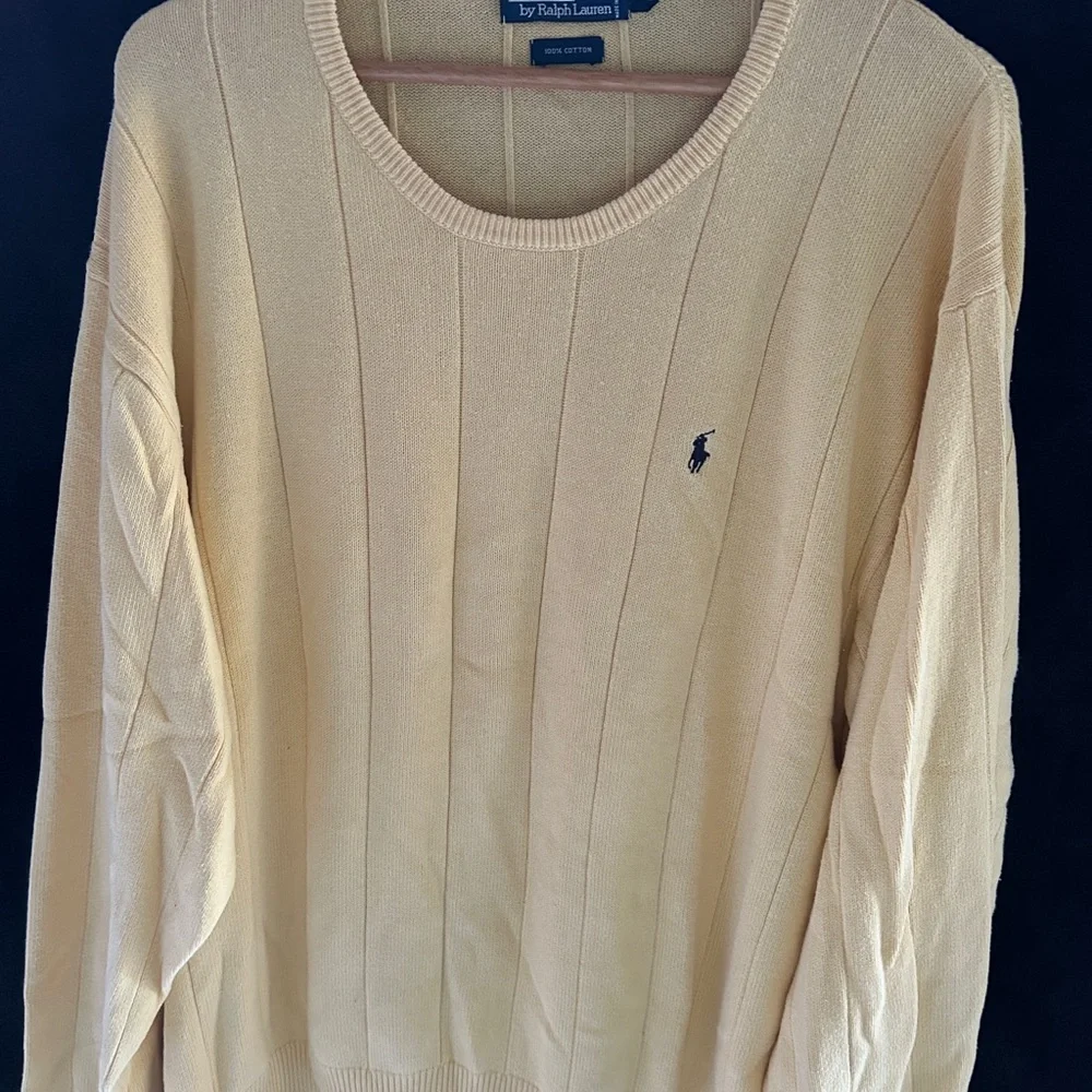 Polo Ralph Lauren knit men sweater yellow Sz xxl - Picture 4 of 10